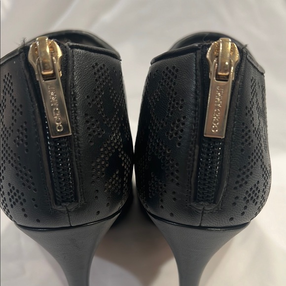 Jimmy Choo Black Peep Toe Heels w/box and bag - Picture 6 of 11
